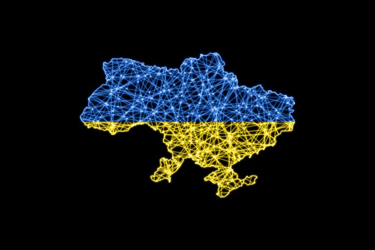 Map of Ukraine, Polygonal mesh line map